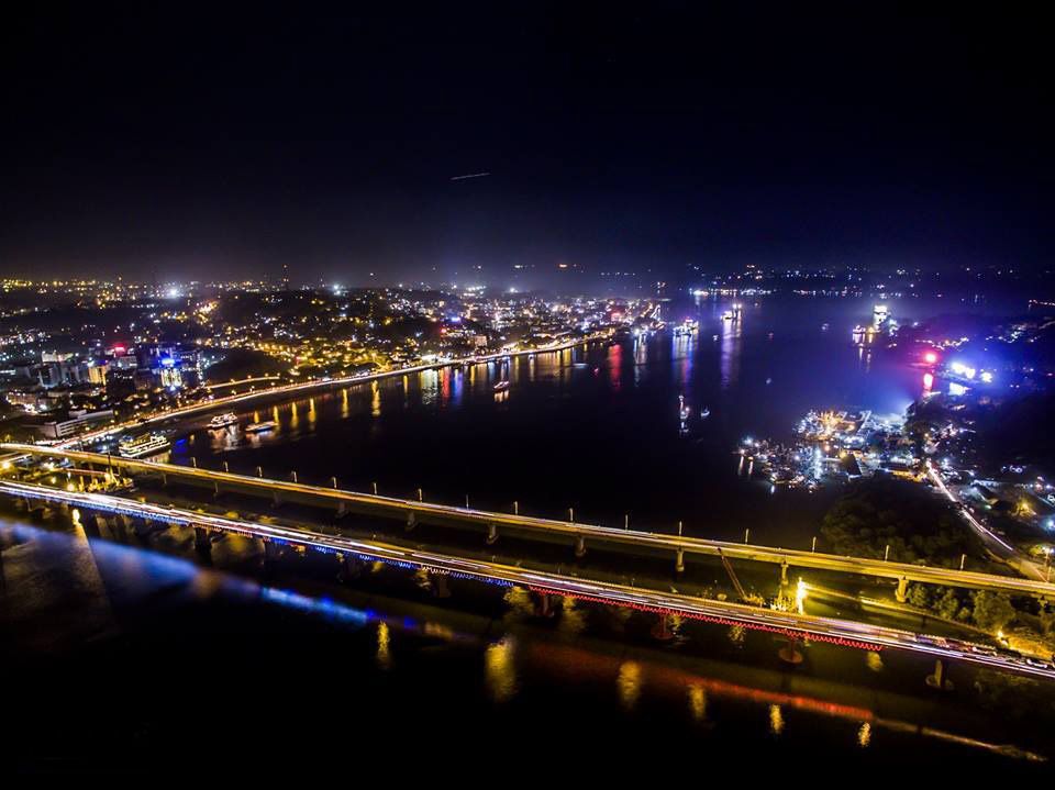 Night view of Panaji skyline
