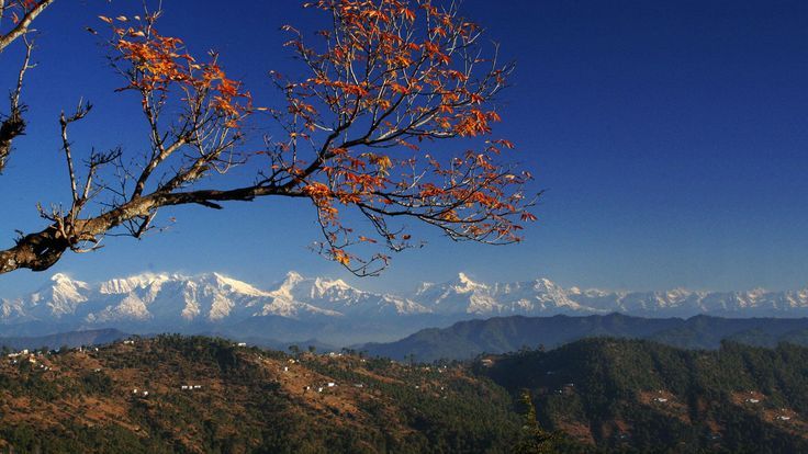 Himalayan mountain views enroute